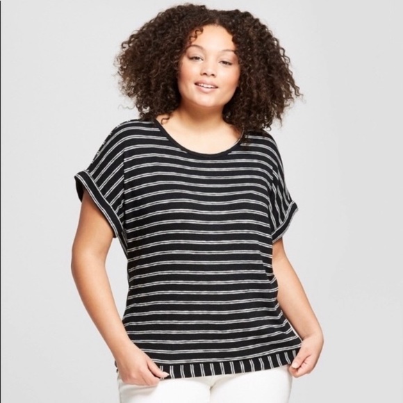 a new day Tops - a new day striped tie back shirt T008